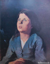 Копия картины "portrait of a girl" художника "лембесис полихронис"