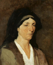 Картина "head of a woman" художника "лембесис полихронис"