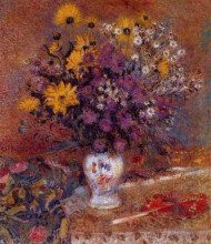 Картина "vase of flowers" художника "леммен жорж"