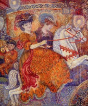 Картина "carnival the carousel" художника "леммен жорж"