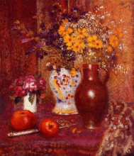 Картина "flowers and apples" художника "леммен жорж"