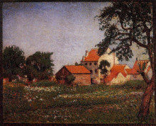 Копия картины "houses at la hulpe" художника "леммен жорж"