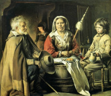 Копия картины "country interior" художника "ленен (братья)"