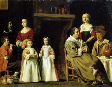 Репродукция картины "portrait in an interior" художника "ленен (братья)"