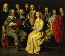 Репродукция картины "the musical meeting" художника "ленен (братья)"