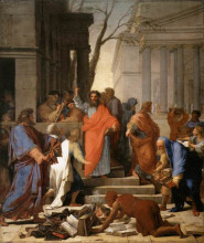 Картина "the preaching of st. paul at ephesus" художника "лёсюёр эсташ"