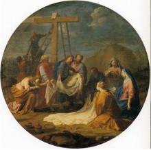 Картина "deposition from the cross" художника "лёсюёр эсташ"