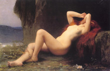 Картина "mary magdalene in the cave" художника "лефевр жюль жозеф"