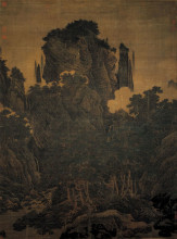 Репродукция картины "wind in the pines among a myriad valleys" художника "ли тан"