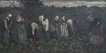 Копия картины "workers on the beet field" художника "либерман макс"