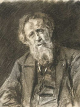 Репродукция картины "portrait of constantin meunier" художника "либерман макс"