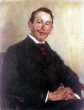Репродукция картины "portrait of dr. max linde" художника "либерман макс"