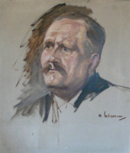 Репродукция картины "sketch for the portrait of friedrich naumann" художника "либерман макс"