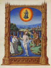 Картина "the baptism of christ" художника "лимбург (братья)"