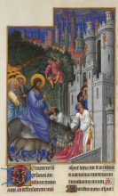 Картина "the entry into jerusalem" художника "лимбург (братья)"