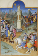 Картина "the meeting of the magi" художника "лимбург (братья)"