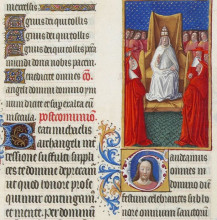 Картина "the pope and his cardinals" художника "лимбург (братья)"