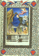 Картина "the flight into egypt" художника "лимбург (братья)"