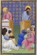 Картина "david foresees the preaching of the apostles" художника "лимбург (братья)"