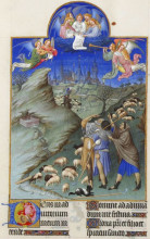 Копия картины "the annunciation to the shepherds" художника "лимбург (братья)"