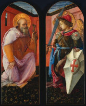 Копия картины "saint anthony and archangel michael" художника "липпи филиппо"