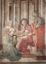 Картина "birth and naming st. john (detail)" художника "липпи филиппо"