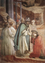 Репродукция картины "disputation in the synagogue (detail)" художника "липпи филиппо"