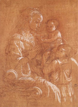 Репродукция картины "madonna with the child and two angels" художника "липпи филиппо"