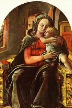 Копия картины "madonna enthroned" художника "липпи филиппо"