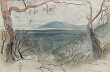 Репродукция картины "a view of santa maura, levkas, ionian islands" художника "лир эдвард"