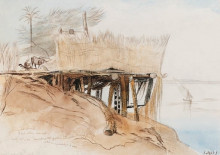 Картина "the upper nile, toske, egypt" художника "лир эдвард"