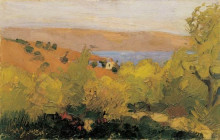 Репродукция картины "landscape, sounion" художника "литрас николаос"