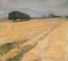 Копия картины "field with haystacks" художника "литрас николаос"