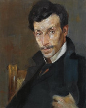 Репродукция картины "portrait of the painter gerassimos dialismas" художника "литрас николаос"