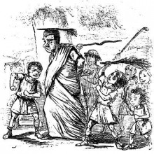 Копия картины "school-boys flogging the schoolmaster" художника "лич джон"