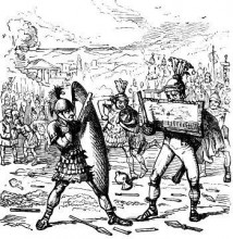 Картина "combat between the horatii and curiatii" художника "лич джон"