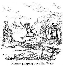 Копия картины "remus jumping over the walls" художника "лич джон"