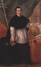 Картина "портрет епископа бенедетто ганассони" художника "лонги пьетро"