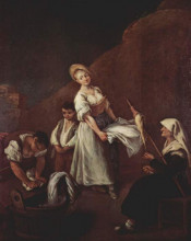 Картина "the washerwomen" художника "лонги пьетро"