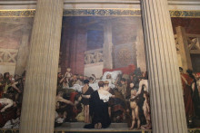 Репродукция картины "death of saint-genevi&#232;ve, panth&#233;on, paris" художника "лоран жан-поль"