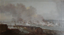 Репродукция картины "battle of copenhagen" художника "лоренцен кристиан август"
