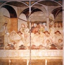 Копия картины "pope boniface viii receiving st louis of toulouse as a novice" художника "лоренцетти амброджо"