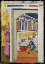 Репродукция картины "the charity of saint nicholas of bari (left wing of the altarpiece)" художника "лоренцетти амброджо"
