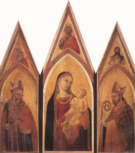 Репродукция картины "altarpiece of st proculus" художника "лоренцетти амброджо"