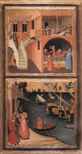 Репродукция картины "scenes of the life of st nicholas" художника "лоренцетти амброджо"