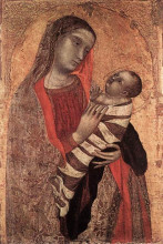 Картина "madonna and child" художника "лоренцетти амброджо"