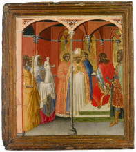 Картина "st sabinus before the roman governor of tuscany" художника "лоренцетти пьетро"