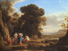 Репродукция картины "the judgement of paris" художника "лоррен клод"