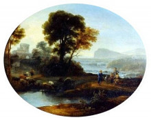 Копия картины "pastoral landscape" художника "лоррен клод"