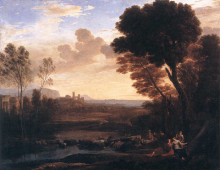 Картина "landscape with paris and oenone" художника "лоррен клод"